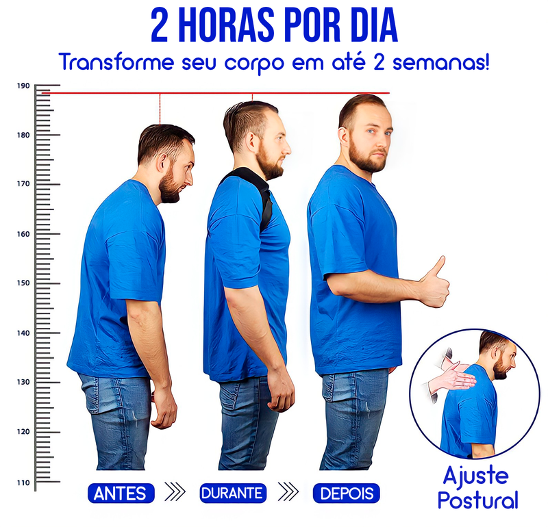 Corretor postural magnético ajustável